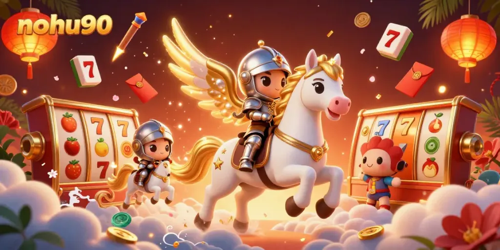 Experience the thrilling excitement of nohu90 with a vibrant casino adventure scene featuring epic game elements.
