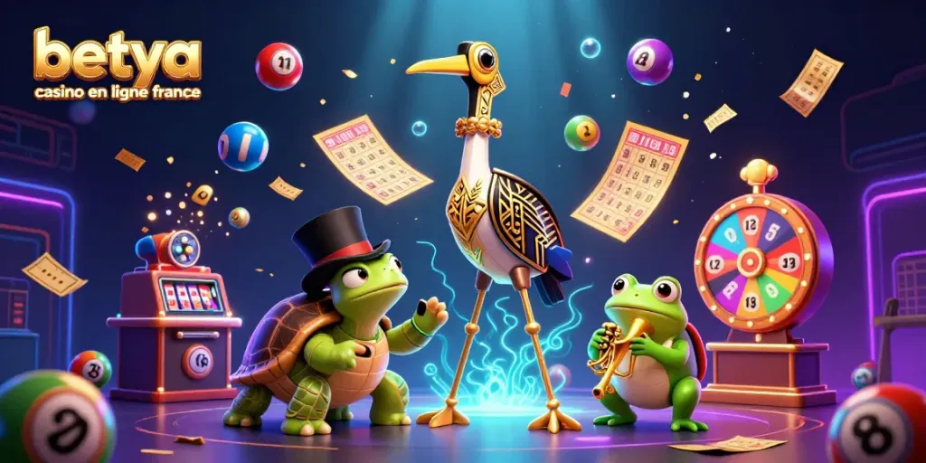 Engage with the vibrant delights of betya casino en ligne france featuring cheerful characters and dynamic casino elements.