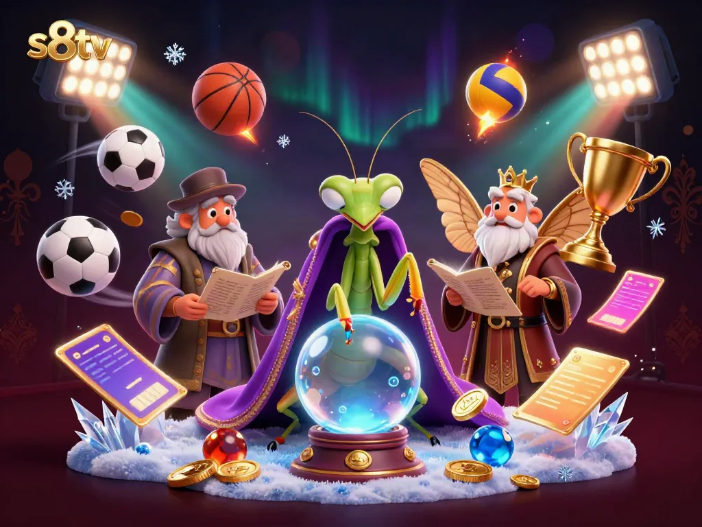 Experience the excitement of s8tv with vibrant casino characters and dynamic sports elements.