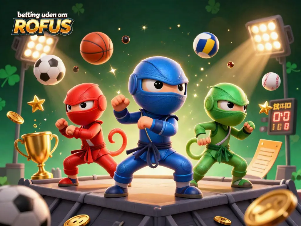 Experience thrilling action with betting uden om ROFUS in this dynamic sports betting illustration.