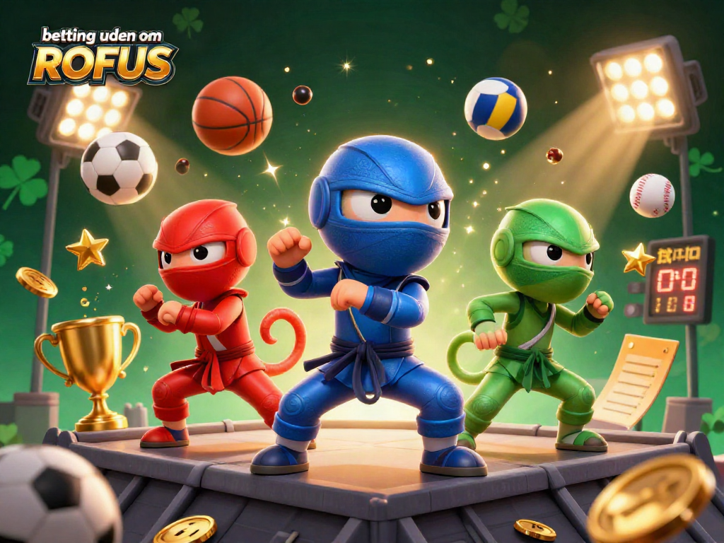Experience thrilling action with betting uden om ROFUS in this dynamic sports betting illustration.